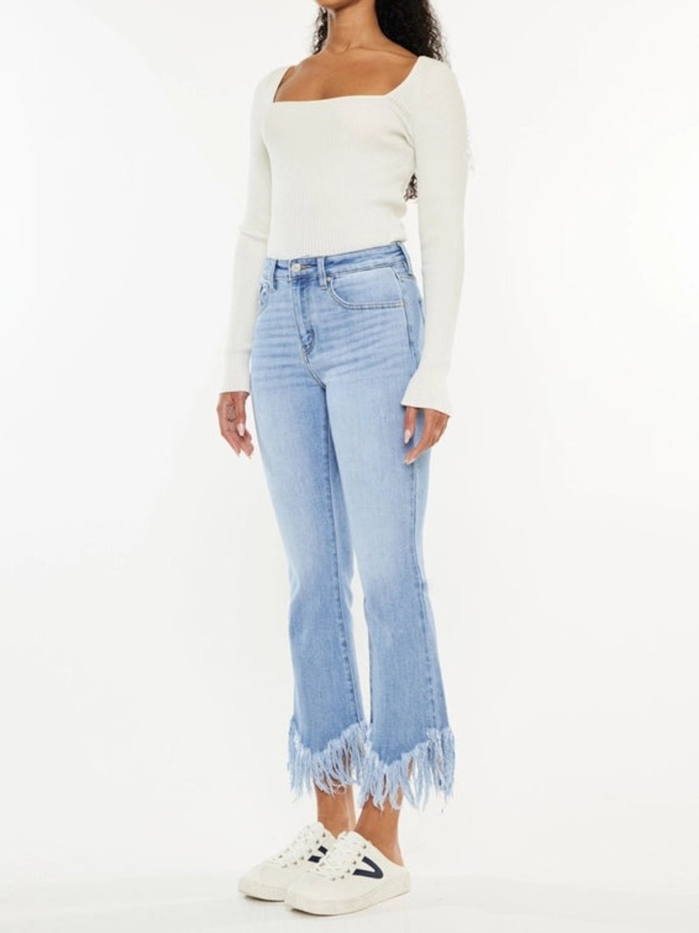 Kan Can High Rise jeans Crop Bootcut Denim size 7/27